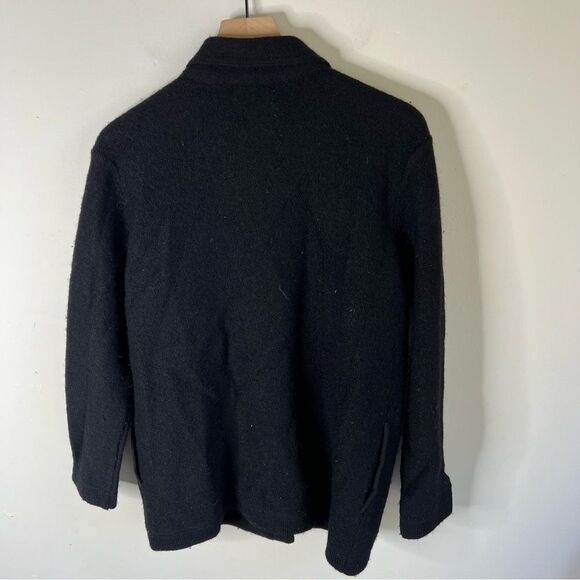 Kate Hill Charcoal Black Wool Pea Coat small - Picture 4 of 5